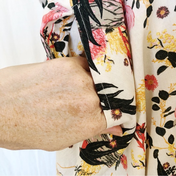 REVIVAL Size 6 Pink Floral Galah Cotton Fit & Flare Rockabilly Dress Australian - Picture 10 of 12